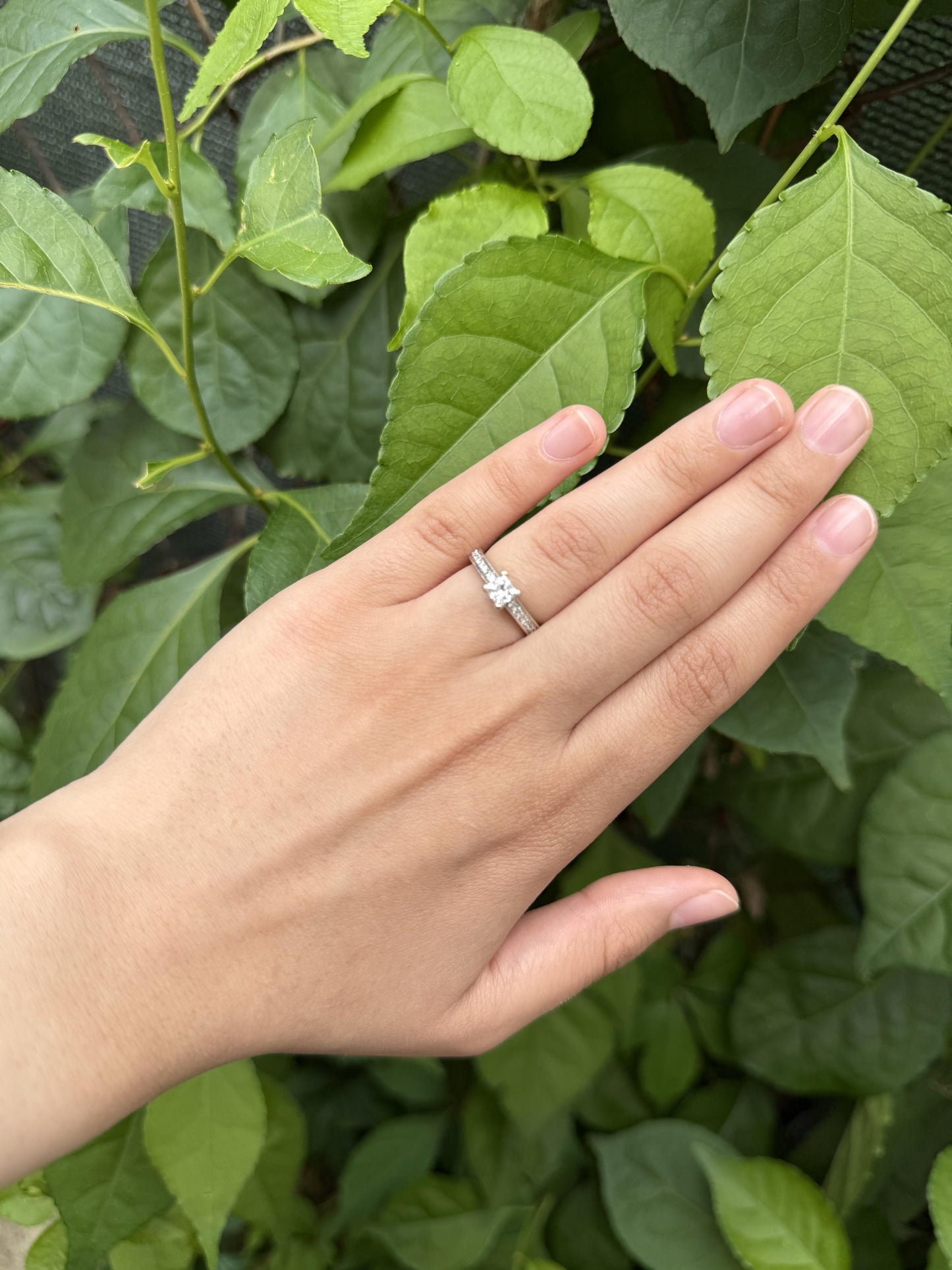 14K White Gold Natural Diamond Ring 0.82 Carats IGI Certified