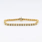14K Yellow Gold Diamond Tennis Bracelet Approx 5 Carats Natural Diamonds