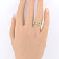 IGI Certified 14K Yellow & White Gold Diamond Cluster Ring – 0.25ct, Size 6.75