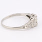 IGI Certified Platinum Art Deco Ring 0.30ct Natural Diamonds Size 5.75