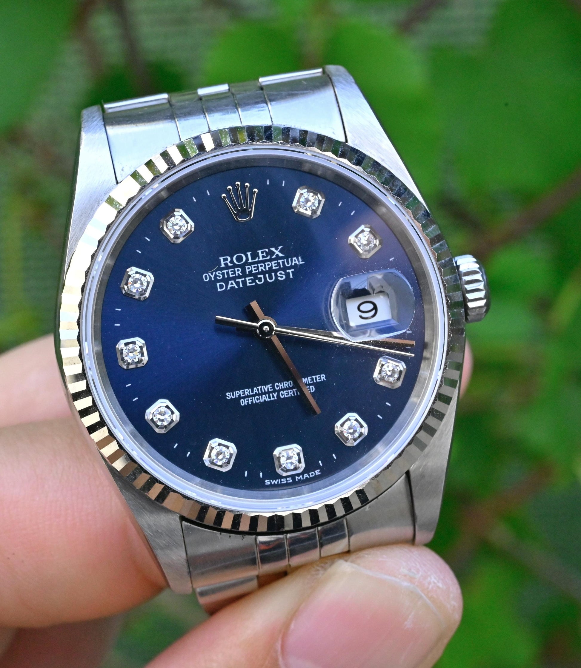Rolex Datejust 16234 Stainless Steel – Factory Diamond Dial No Holes Y Series