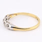 IGI Certified 14K Yellow & White Gold Dainty Ring Natural Diamonds Size 10.25