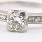 Platinum Diamond Ring With IGI Certificate Natural Diamonds Size 5