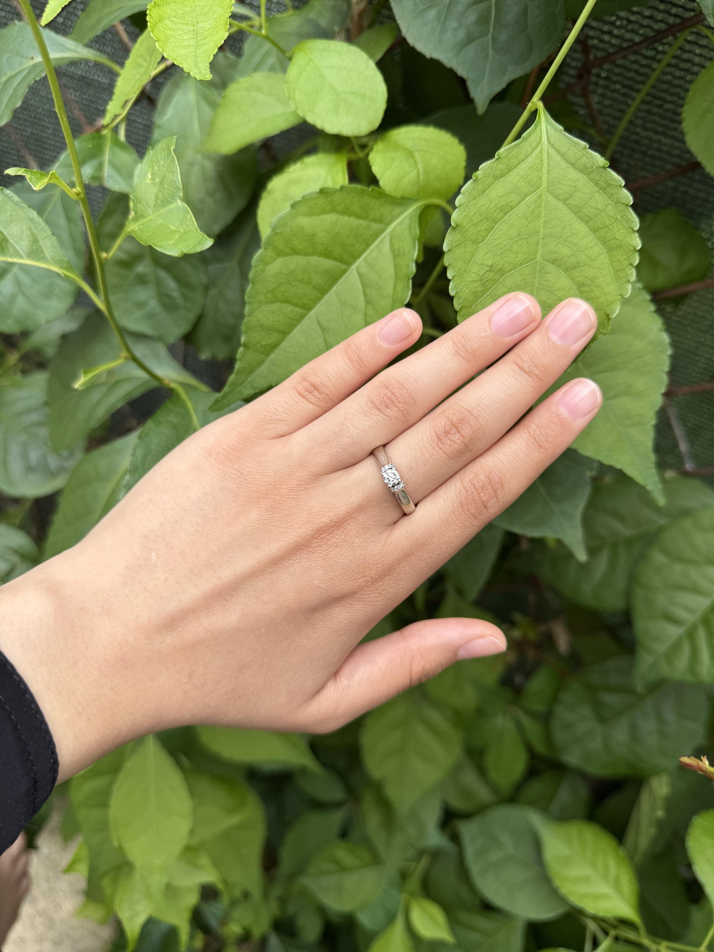 14K White Gold Diamond Ring .51 Total Carat Weight Size 9 IGI Certified