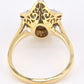 14K Yellow & White Gold Ring With Natural Sapphires, Diamonds Ring Size 6.25