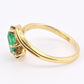 14K Yellow Gold Emerald & Diamond Ring .75 Carat Emerald IGI Certified Size 5.75