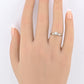 IGI Certified 14K White Gold Solitaire Diamond Ring Round Brillant Diamond