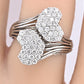 Sonia B 14K White Gold Cluster Diamond Ring – 0.90 TCW, IGI Certified, Size 7