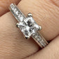 14K White Gold Natural Diamond Ring 0.82 Carats IGI Certified