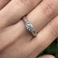 14K White Gold Diamond Ring .51 Total Carat Weight Size 9 IGI Certified