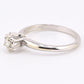 IGI Certified 14K White Gold Solitaire Diamond Ring Round Brillant Diamond