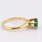 IGI Certified 14K Yellow Gold Ring | Natural Green Gemstone | Size 5.75