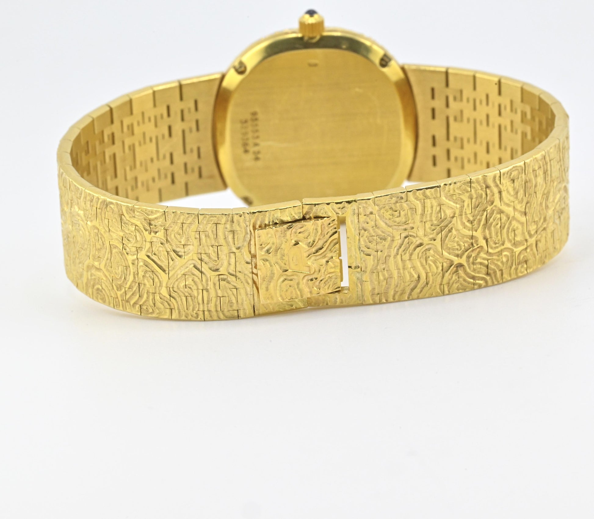 18K Yellow Gold Piaget Watch Diamond Bezel 73.14 Grams 18.1 CM Diamond Dial