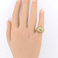 IGI Certified Diana Vincent 18K Gold Dome Diamond Ring Size 4