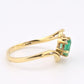 14K Yellow Gold Emerald & Diamond Ring .75 Carat Emerald IGI Certified Size 5.75