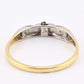 IGI Certified 14K Yellow & White Gold Dainty Ring Natural Diamonds Size 10.25