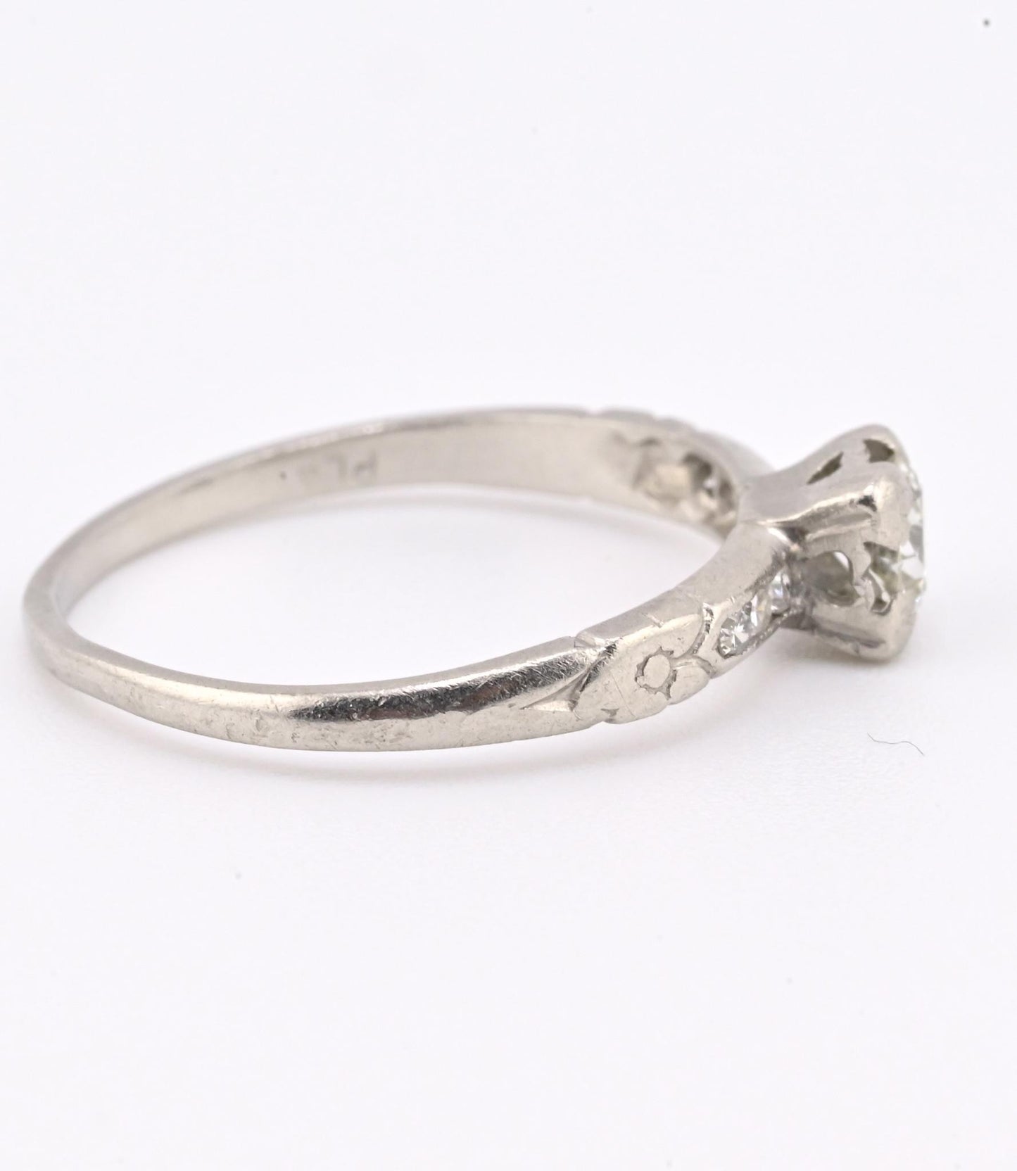 Platinum Diamond Ring With IGI Certificate Natural Diamonds Size 5