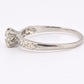 Platinum Diamond Ring With IGI Certificate Natural Diamonds Size 5