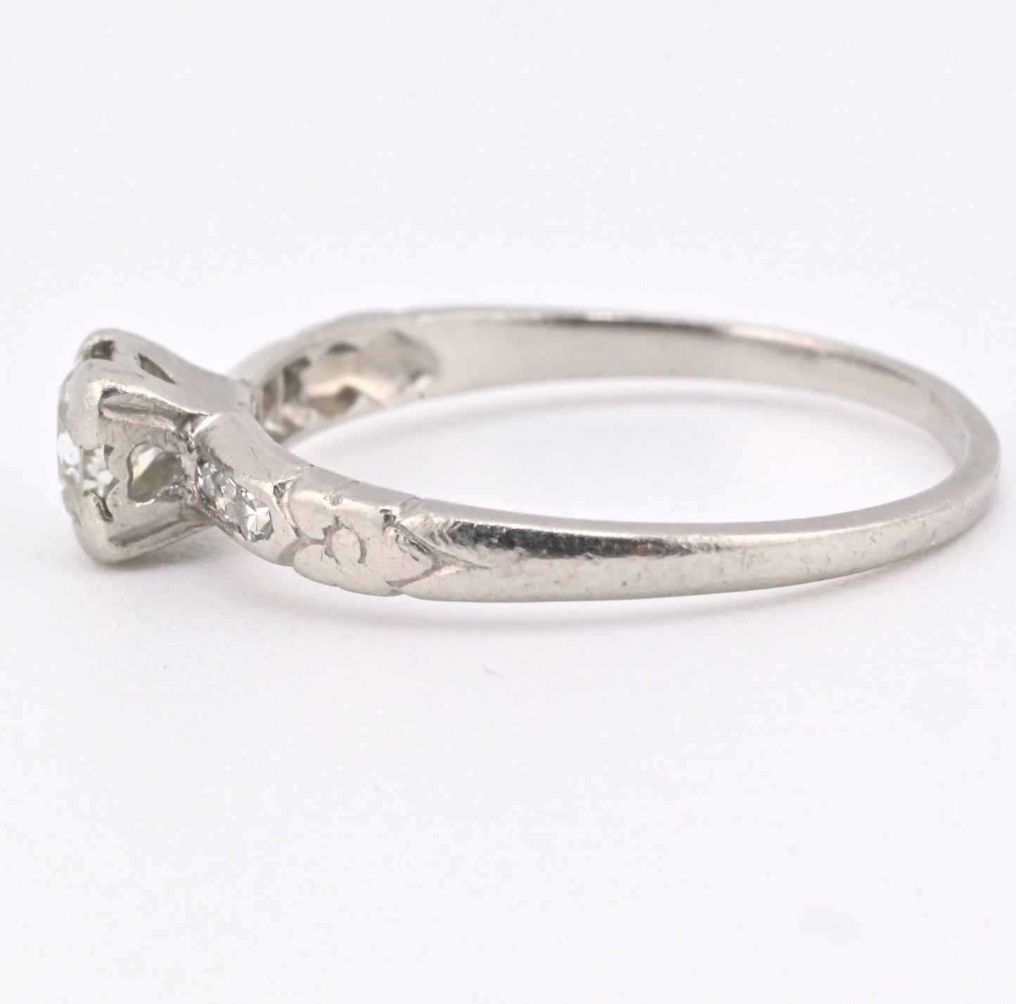 Platinum Diamond Ring With IGI Certificate Natural Diamonds Size 5