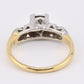 IGI Certified 14K Yellow & White Gold Ring Natural Diamonds Ring Size 4.5