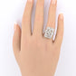 IGI Certified Antique Platinum Art Deco Ring with 4.28 Carats Natural Diamonds