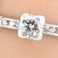 Platinum Diamond Ring With IGI Certificate Natural Diamonds Size 5