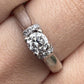 14K White Gold Diamond Ring .51 Total Carat Weight Size 9 IGI Certified