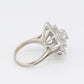 14K White Gold Ring With 3.55 Carats of Natural Diamonds IGI Certified Size 5