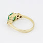 18K Yellow Gold Emerald And Diamond Ring Minor Oil Colombian IGI Certified