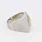 Art Deco GIA 1.00 Carat M Color VS2 Diamond Ring 14K White Gold Ring Size 5.75