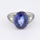 Rare Art Deco Period Sapphire & Diamond Ring With IGI Report
