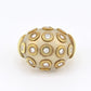 IGI Certified Diana Vincent 18K Gold Dome Diamond Ring Size 4