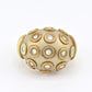 IGI Certified Diana Vincent 18K Gold Dome Diamond Ring Size 4