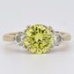 GIA Certified 1.99ct Fancy Intense Yellow Diamond Ring VS1, .50 ct Side Diamonds