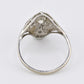 Art Deco Platinum Diamond Ring .50 Carats Center Stone Ring Size 8.75 IGI Cert.
