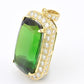 18K Yellow Gold Pendant With 26.51 Carat Tourmaline And 2.25 Carats Diamonds