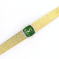 Rare Piaget Jade Dial Ladies Wristwatch 18K Yellow Gold Diamond Bezel 6.5 Inches