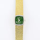 Rare Piaget Jade Dial Ladies Wristwatch 18K Yellow Gold Diamond Bezel 6.5 Inches