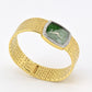 Rare Piaget Jade Dial Ladies Wristwatch 18K Yellow Gold Diamond Bezel 6.5 Inches