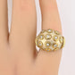 IGI Certified Diana Vincent 18K Gold Dome Diamond Ring Size 4