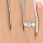 Art Deco 18K White Gold 3-Stone Ring – 3.00ct Old European Cut Diamonds Size 5