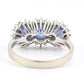 14K White Gold Ring 2.10ct Natural Blue Sapphires & 0.44ct Diamond Accent