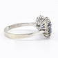 14K White Gold Ring 2.10ct Natural Blue Sapphires & 0.44ct Diamond Accent