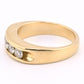 14K Yellow Gold Diamond Band Mens Ring 1.25ctw 5 Round Brilliants 11.44 G