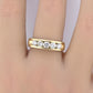 14K Yellow Gold Diamond Band Mens Ring 1.25ctw 5 Round Brilliants 11.44 G