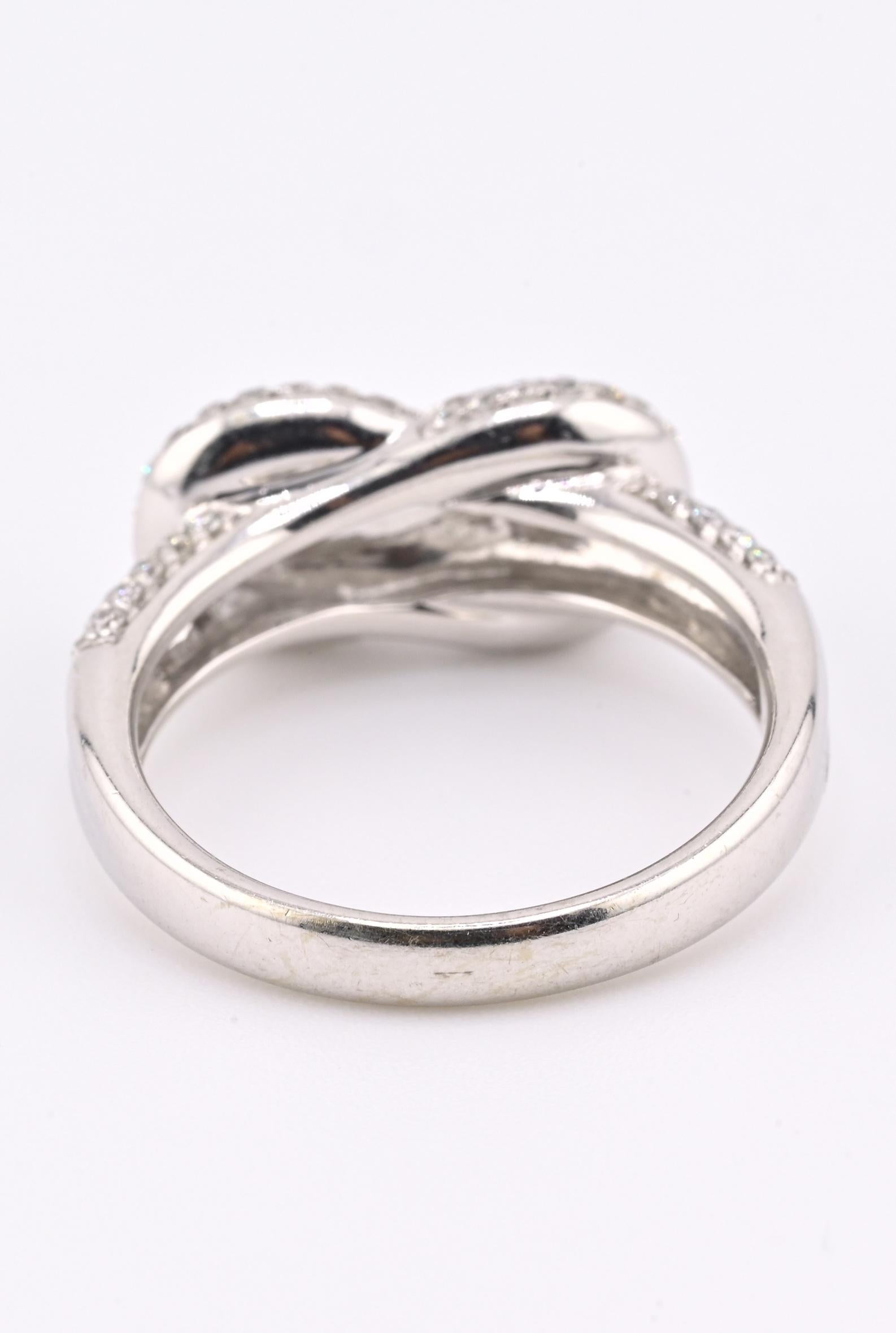14K White Gold Diamond Halo Ring w/ 0.25ct Center Diamond ZEI Hallmark Size 6.75
