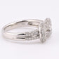 14K White Gold Diamond Halo Ring w/ 0.25ct Center Diamond ZEI Hallmark Size 6.75