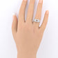 14K White Gold Diamond Halo Ring w/ 0.25ct Center Diamond ZEI Hallmark Size 6.75
