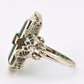 Art Deco 14K White Gold Diamond Filigree Ring 4.75 Ring Size