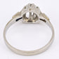 Art Deco 18K White Gold Diamond & Sapphire Ring 0.39ct Size 7 2.71 Grams